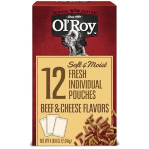 Ol’ Roy Soft & Moist Beef & Cheese Flavors Food For Dogs, 72 Oz animal food