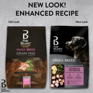 Pure Balance Grain-Free Dry Dog Food, Small Breed Chicken & Pea Recipe, 4 Lbs