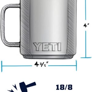 YETI Rambler 10 oz Stackable Mug, Stainless Steel, Vacuum Insulated with MagSlider Lid, Sandstone Pink