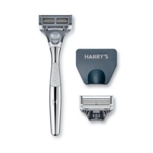 Harry’s Men’s Razor: 1 Chrome Edition Handle + 2 Razor Blade Refills for beauty and personal care