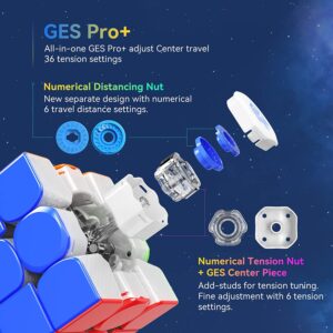 3×3 Stickerless Speed Cube Gans Magic Cube Puzzle Toys Flagship(Primary Internal)