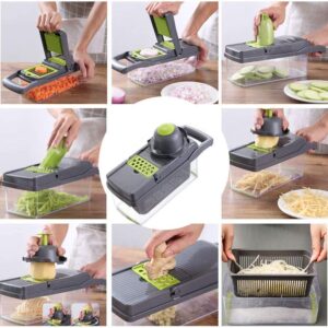 Slicer – Newest Design Vegetable Chopper, 11 in 1  Slicer Adjustable Vegetable Cutter