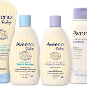 Aveeno Baby Mommy & Me Daily Bathtime Gift Set Including Baby Wash & Shampoo