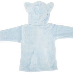 Hudson Baby Unisex Baby Plush Animal Face Robe, Blue Elephant, One Size, 0-9 Months