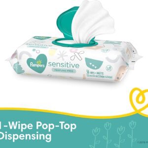 Baby Wipes, Pampers Sensitive Water Based Baby Diaper Wipes, Hypoallergenic and Unscented