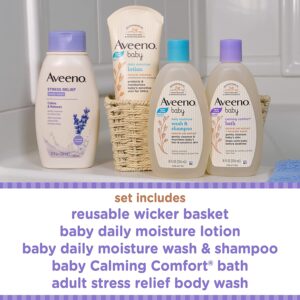 Aveeno Baby Mommy & Me Daily Bathtime Gift Set Including Baby Wash & Shampoo