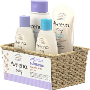 Aveeno Baby Mommy & Me Daily Bathtime Gift Set Including Baby Wash & Shampoo