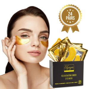 Eye Mask for Puffy Eyes – Dark Circles Under Eye Bags Treatment – 24k Gold Anti-Aging Under Eye Patches