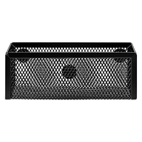 Black Wire Mesh Magnetic Storage Baskets and Office Supply