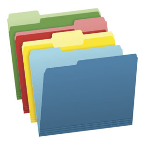 File Folders, Letter Size, Assorted Colors