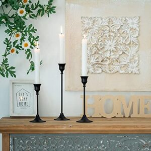 Candlestick Holder Metal Black 2 Set/6 PCS Decorative Candle Holder for kitchen and dining