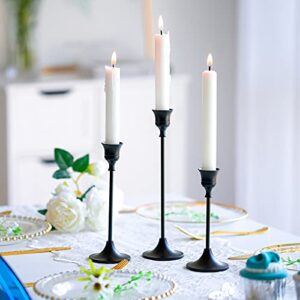 Candlestick Holder Metal Black 2 Set/6 PCS Decorative Candle Holder for kitchen and dining