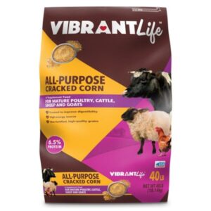 Vibrant Life All-Purpose Cracked Corn, 40 Lb. Cracked corn animals food.