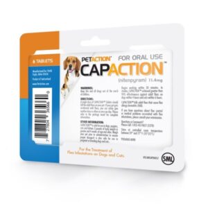 CapAction Fast Acting Flea Treatment For Small Dogs & Cats, 6 Tablets for animals