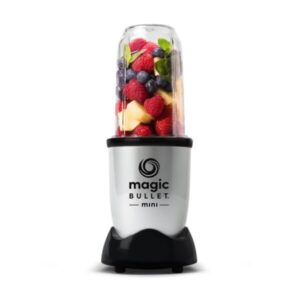 Magic Bullet Mini Blender, 7 Piece Set, 200 Watt With Cross Blade, Silver for home and kitchen